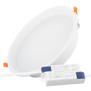 Downlight LED 32 W 140 lm/W driver Lifud sem cintilação