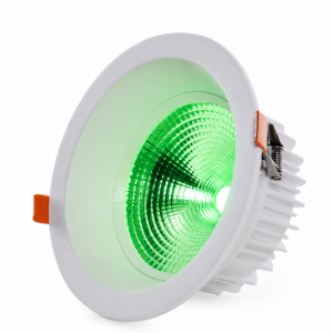 Foco LED circular de encastrar 18 W 2520 lm antirreflexo UGR19 luz verde
