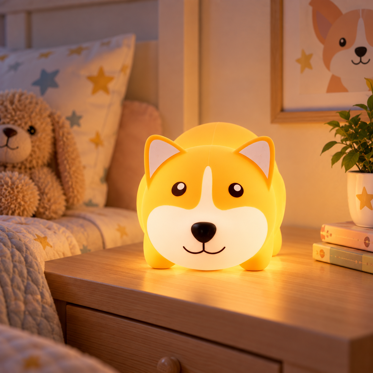 Fotografia do Candeeiro de mesa LED infantil regulável por palmas 5 V DC/USB 6500 K