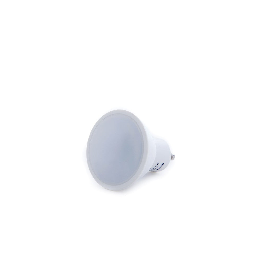 Conjunto de 5 lâmpadas LED GU10 6 W 500 lm 6000 K - anel downlight redondo inclinável "Vepa" aço 90 mm - branco - Image 4