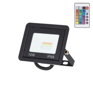 Projetor LED RGBW com comando à distância 10 W