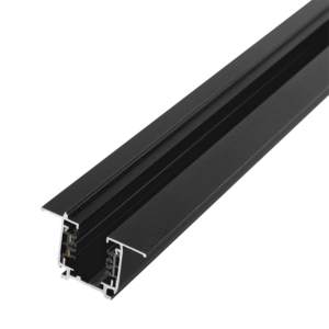 Refletores LED trifásicos pretos 1 m para encastrar