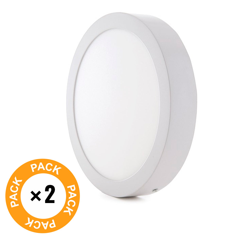 Conjunto de 2 plafons LED 24 W 1900 lm superfície - Image 2