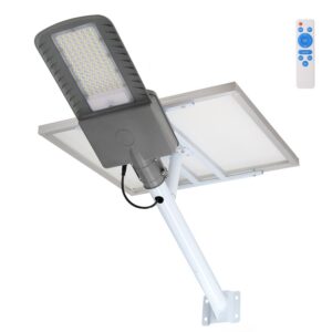 Luz de rua solar LED 300 W 5000 K painel 6 V 45 W bateria 42ah sensor crepuscular / comando à distância