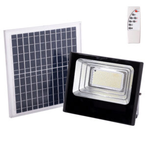Fotografia do Projetor LED solar 150 W 6500 K painel: 6 V/15 W bateria: 3,2 V/10000 mAh comando à distância