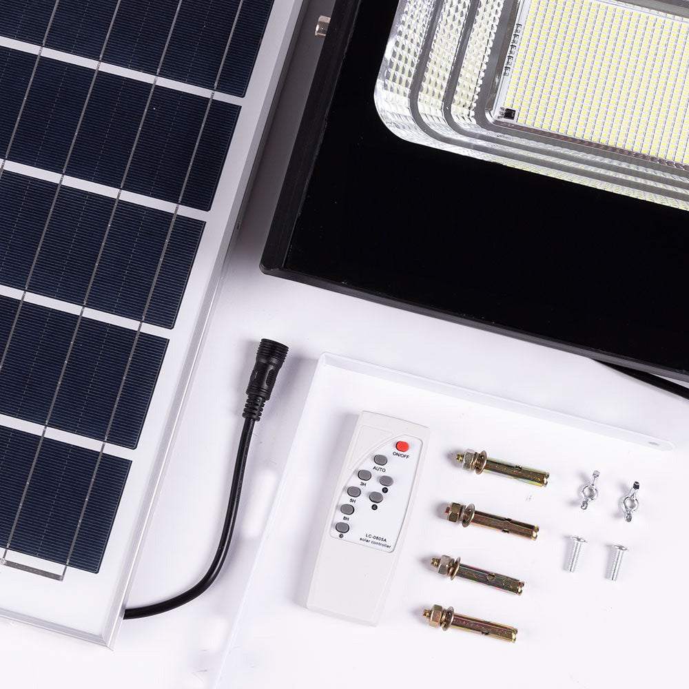 Projetor LED solar 200 W painel: 6 V/20 W bateria: 3,2 V/15000 mAh comando à distância - Image 6