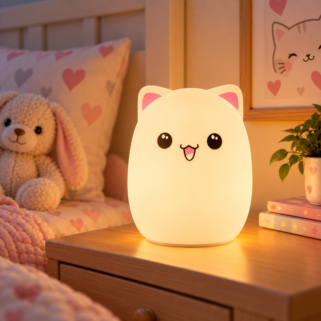 Fotografia do Candeeiro de mesa LED infantil regulável por palmas 5 V DC/USB 3000 K
