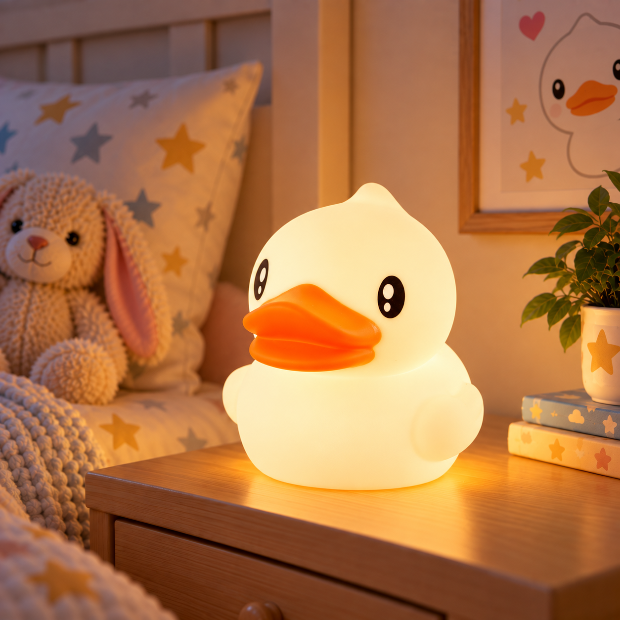 Fotografia do Candeeiro de mesa LED infantil regulável por palmas 5 V DC/USB 3000 K