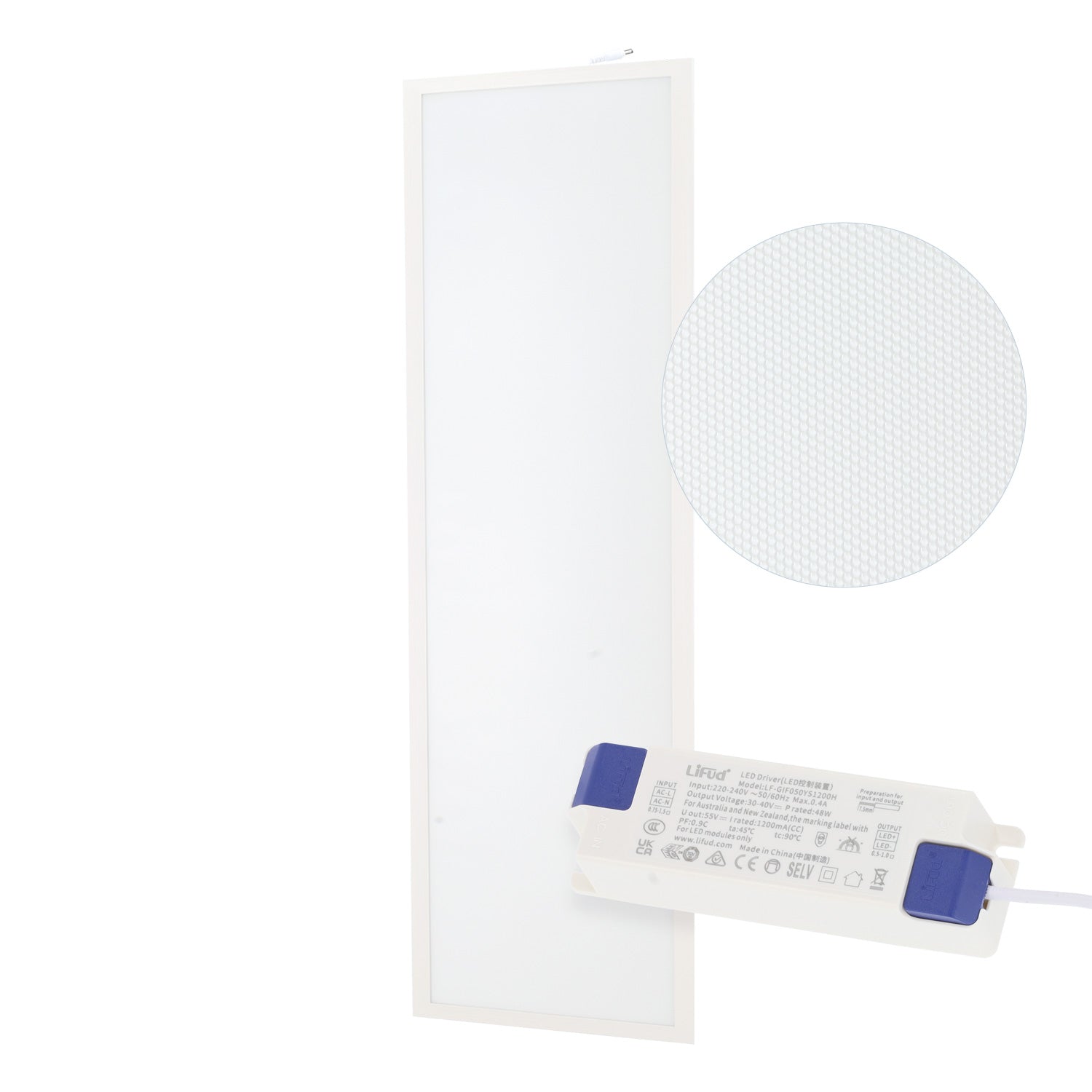 Fotografia do Painel LED 50 W 5000 lm 4000 K 120 × 30 cm driver Lifud UGR17