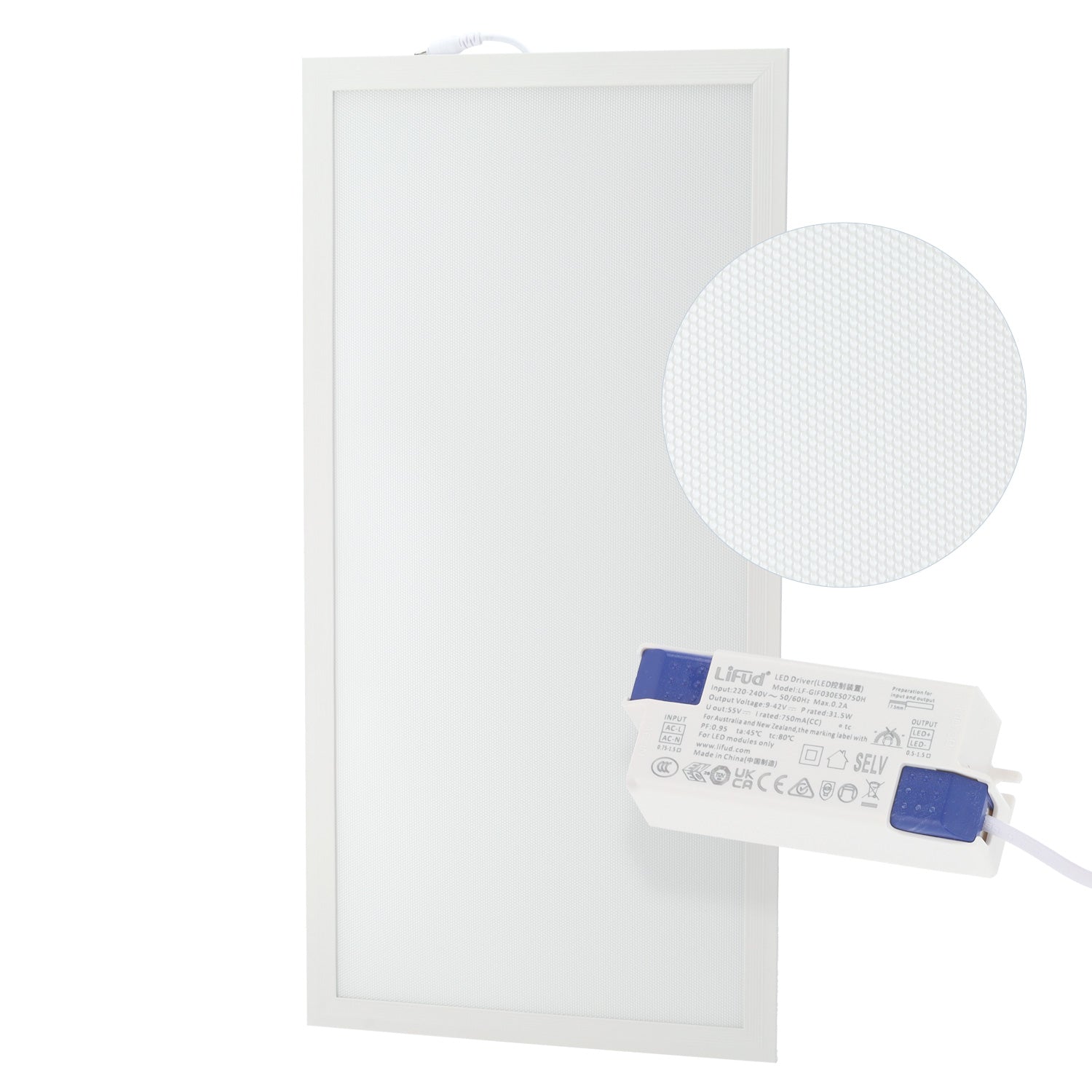 Fotografia do Painel LED 28 W 2800 lm 4000 K 60 × 30 cm driver Lifud UGR17