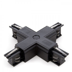 Conector calha de 3 fases preto