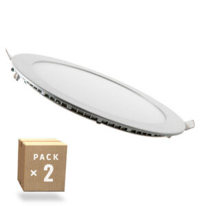 Fotografia do Conjunto de 2 painéis LED 18 W 1800 lm circular