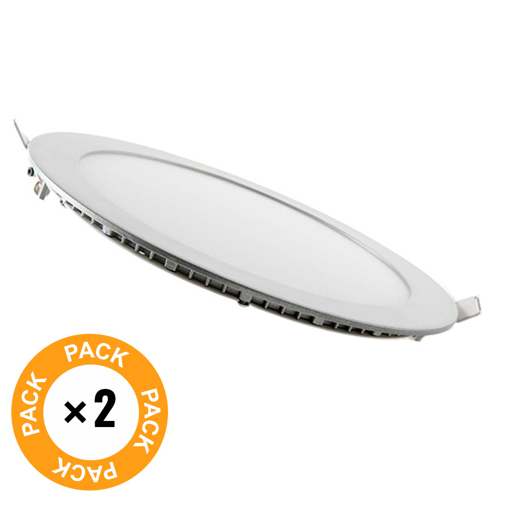 Conjunto de 2 painéis LED 18 W 1800 lm circular - Image 2