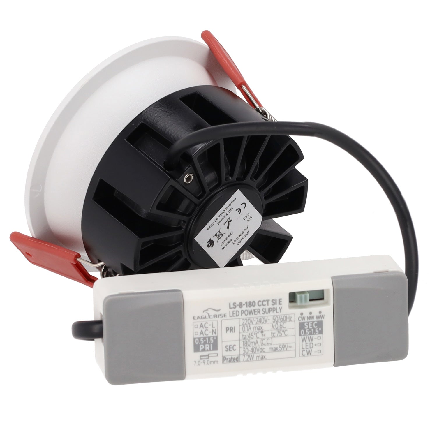 Luminária de encastrar LED CCT 8 W com chip OSRAM e recorte de ø 75 mm - Image 4