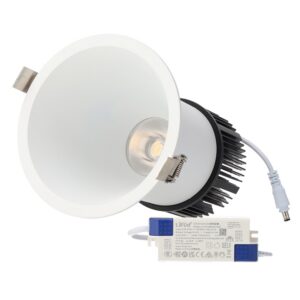 Fotografia do Downlight LED encastrado 10 W 90 lm/W CRI>95 driver Lifud branco neutro