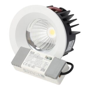 Luminária de encastrar LED de 20 W, IP65, 90 lm/W, recorte de 95 mm, CCT (cor de luz ajustável)
