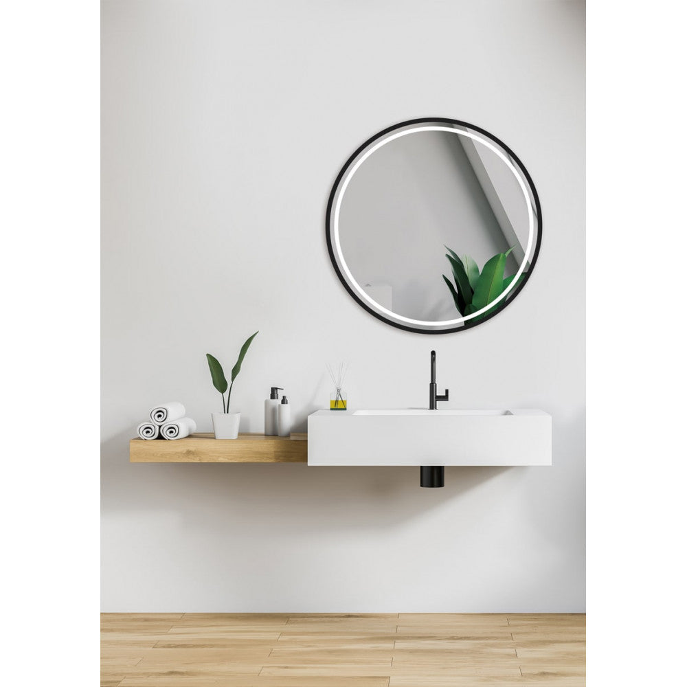 Espelho de casa de banho iluminado "Alemanha" ø90 cm frio/natural/branco quente antiembaçante/sensor on-off moldura regulável [limex-a - Image 4