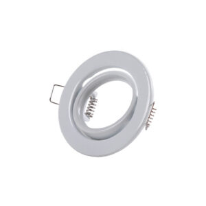 Anel downlight circular inclinável "Vepa" aço 90 mm - branco
