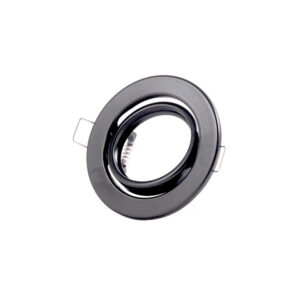 Anel downlight circular inclinável "Vepa" aço 90 mm - preto