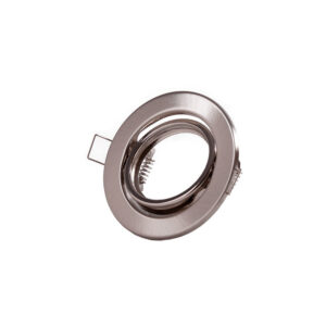 Anel downlight circular inclinável "Vepa" aço 90 mm - cetim