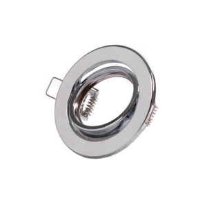 Anel downlight circular inclinável "Vepa" aço 90 mm - cromado