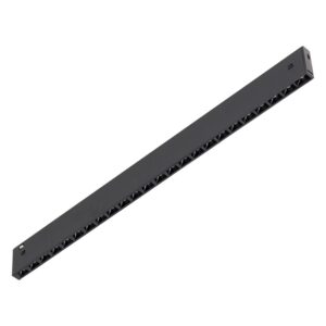 Luminária LED de calha magnética 10 mm 18 W 70 lm/W 38º 48 V DC CCT (cor da luz ajustável) acabamento preto