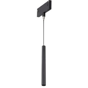 Luminária de calha magnética LED 10 mm 6 W 66 lm/W 24º 48 V DC CCT (cor da luz ajustável) acabamento preto