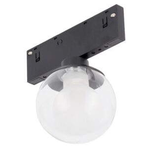 Luminária LED de calha magnética 10 mm 6 W 70 lm/W 150º 48 V DC CCT (cor da luz ajustável) acabamento preto