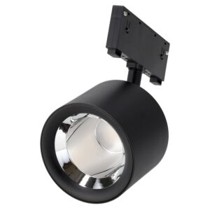 Luminária de calha magnética LED 10 mm 18 W 80 lm/W 90º 48 V DC CCT (cor da luz ajustável) acabamento preto