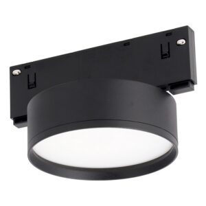 Luminária LED de calha magnética 10 mm 9 W 70 lm/W 120º 48 V DC CCT (cor da luz ajustável) acabamento preto