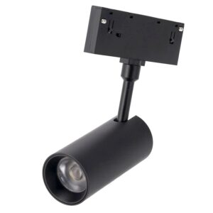 Luminária de calha magnética LED 10 mm 12 W 70 lm/W 24º 48 V DC CCT (cor da luz ajustável) acabamento preto