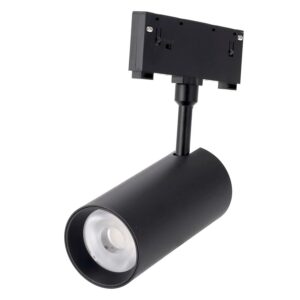 Luminária de calha magnética LED 10 mm 18 W 80 lm/W 24º 48 V DC CCT (cor da luz ajustável) acabamento preto