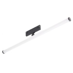 Luminária LED de calha magnética 10 mm 20 W 90 lm/W 180º 48 V DC CCT (cor da luz ajustável) acabamento preto
