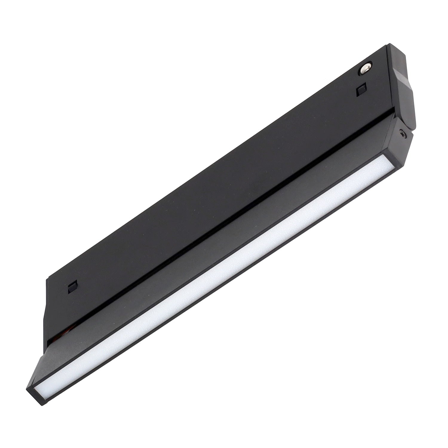 Fotografia da Luminária LED de calha magnética de 10 mm, 9 W, 50 lm/W, 120º, 48 V DC, CCT, acabamento preto