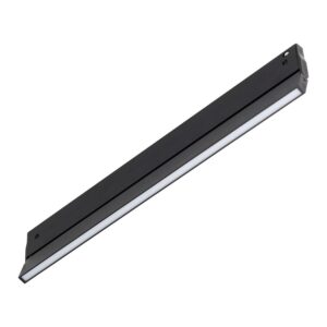 Luminária LED de calha magnética 10 mm 18 W 50 lm/W 120º 48 V DC CCT (cor da luz ajustável) acabamento preto