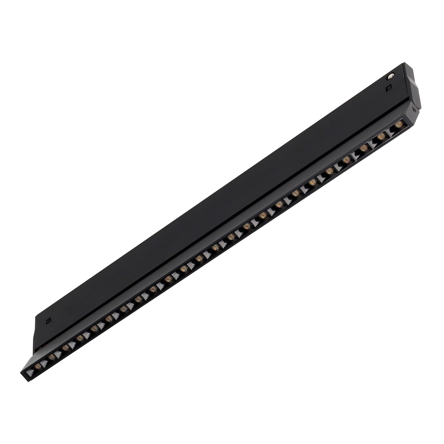Fotografia da Luminária de calha magnética LED de 10 mm, 18 W, 70 lm/W, 38º, 48 V DC, CCT (cor da luz ajustável), acabamento preto