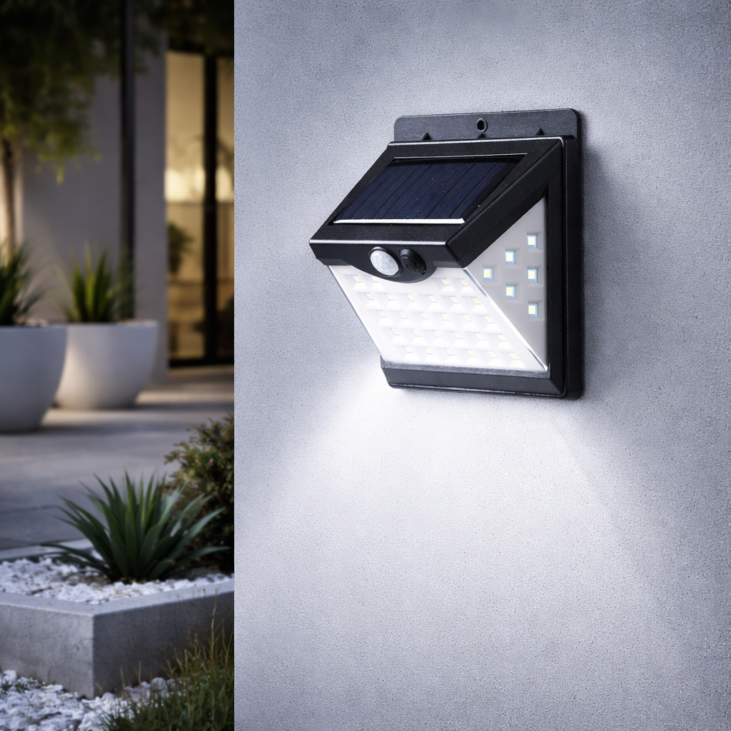 Fotografia do Candeeiro de parede LED 6000 K sensor solar IP65