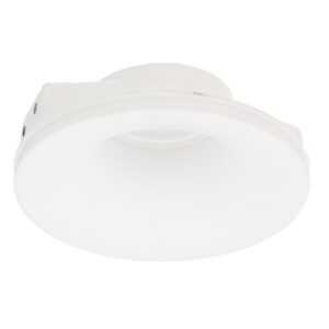 Luminária de encastrar redonda em gesso GU10 "Polaris", branco