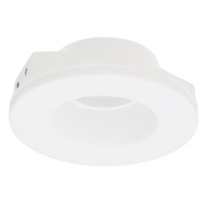 Luminária de encastrar redonda em gesso GU10 "Aurea", branco