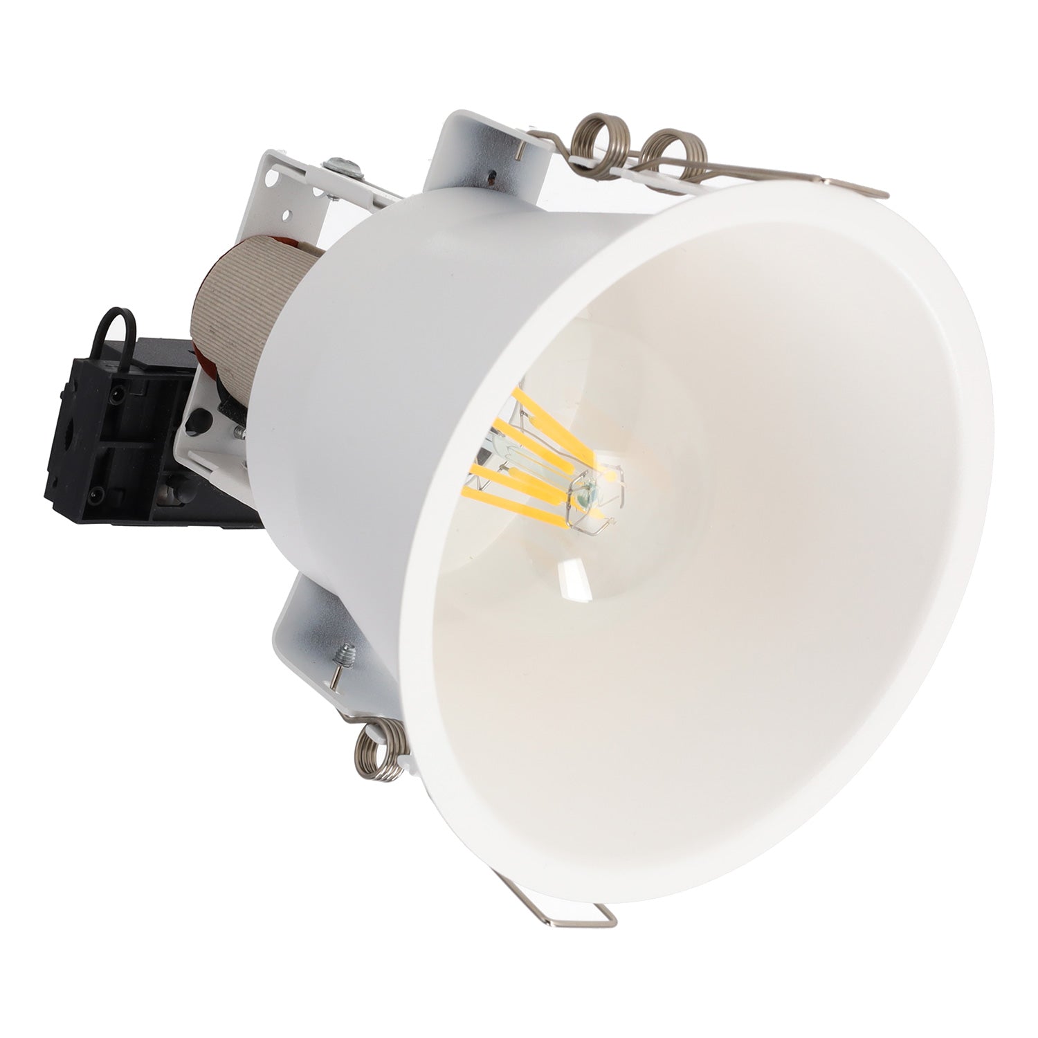 Fotografia do E27 downlight - acabamento branco