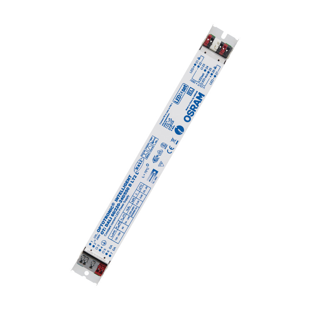 Fotografia do Transformador LED OSRAM optotronic oti DALI cc linear G3 oti DALI 60/220-240/550 d lt2 l G3
