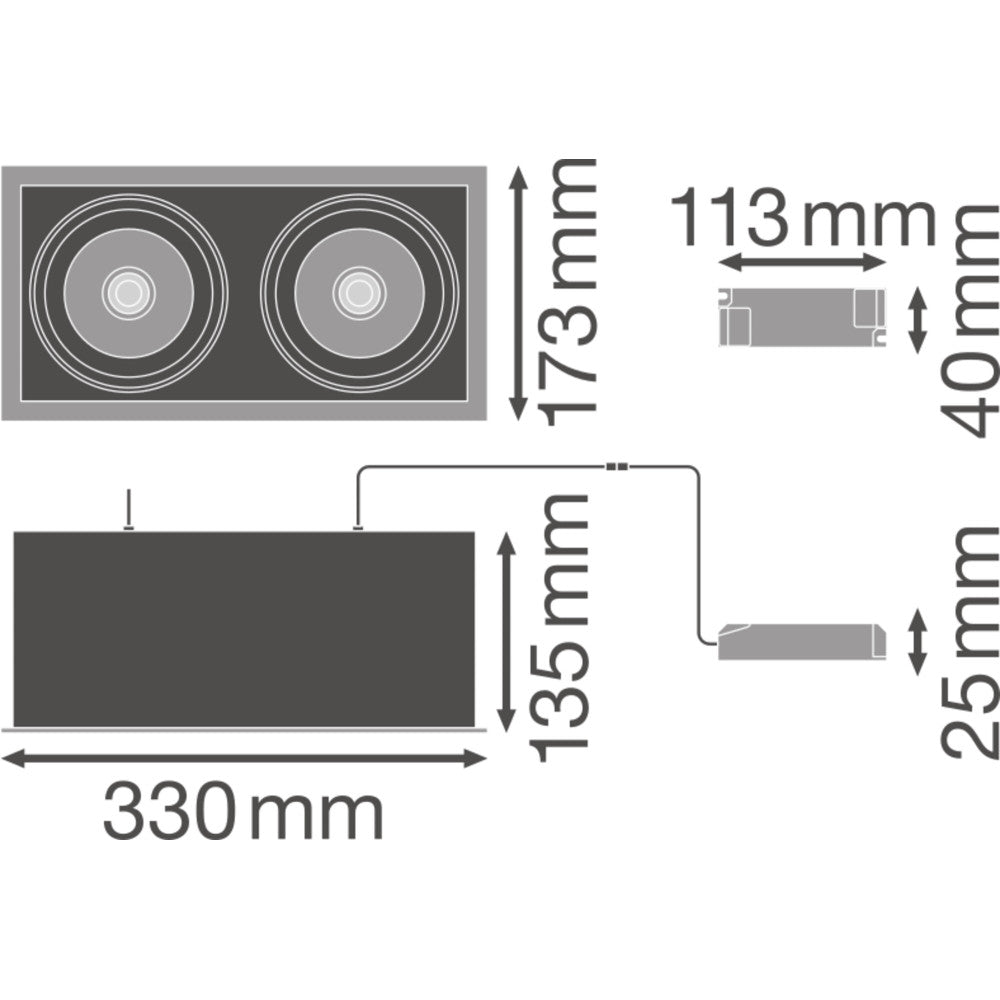 Foco LED LEDVANCE 2 × 30 W 2 × 2700 lm 4000 K 38º IP20 - Image 3