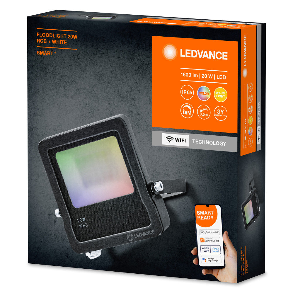 LEDVANCE foco projetor LED "Smart" 20 W 1600 lm 3000 K 100º IP65 regulável - Image 2