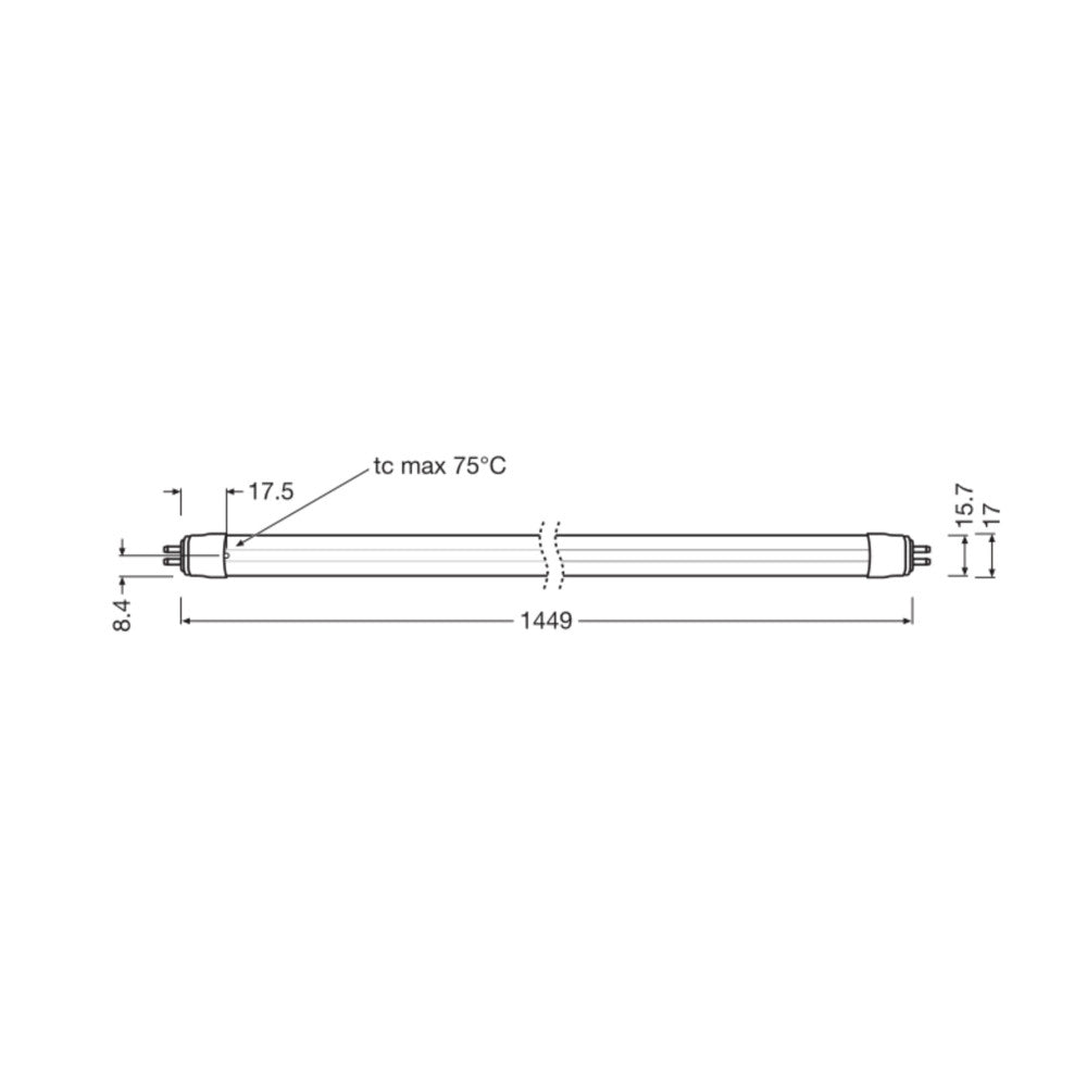 Tubo LED T5 LEDVANCE G5 37 W 5600 lm 6500 K 180º IP20 regulável - Image 2