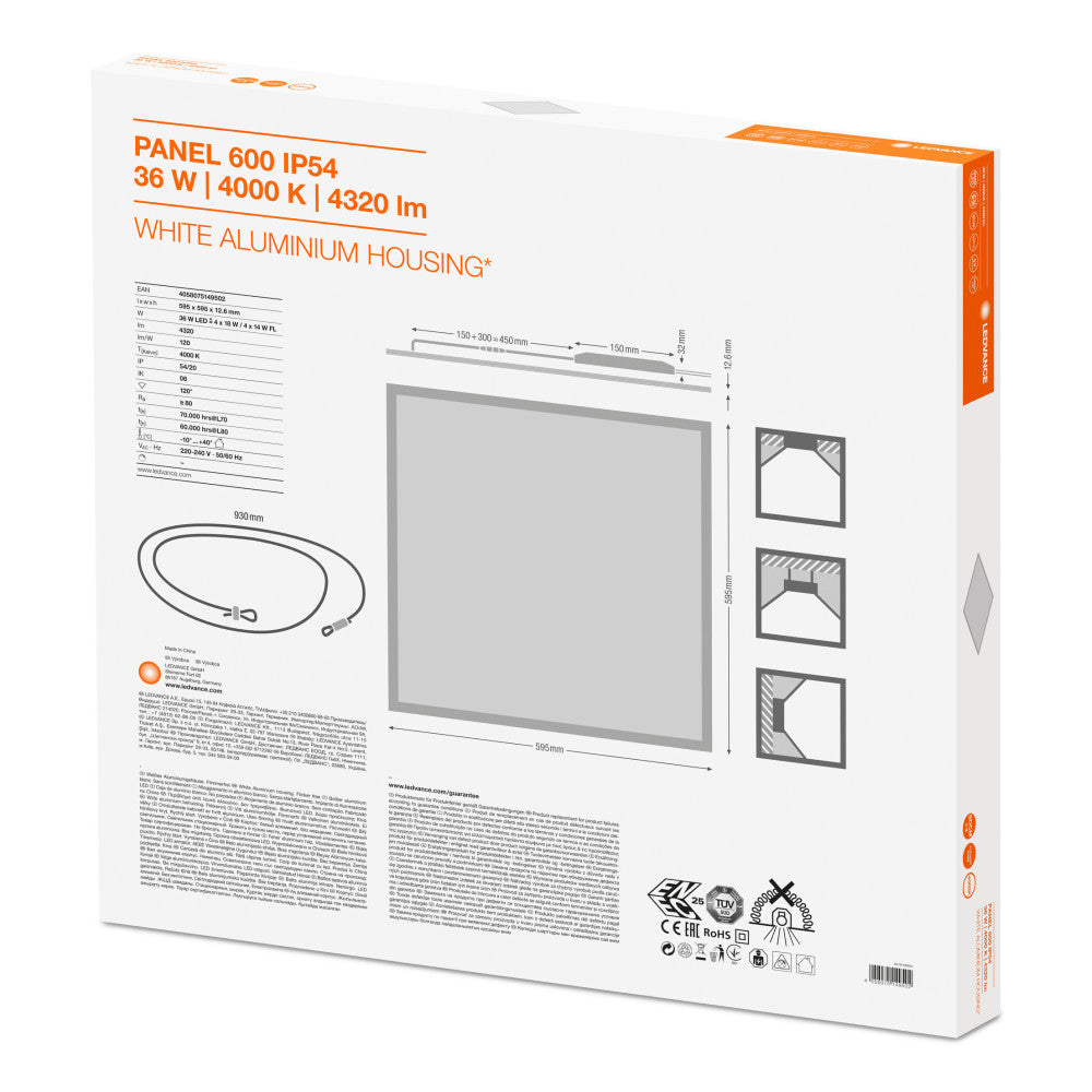 Painel LED LEDVANCE 36 W 4320 lm 4000 K 120° IP54/IP20 - Image 2