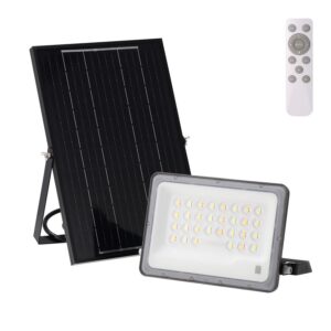 Fotografia do Projetor LED solar de 100 W 5 V/10 W painel 6,5 W 1000 lm 90º IP65 3 CCT (cor da luz ajustável)