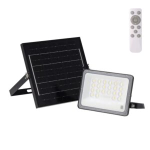 Fotografia do Projetor LED solar de 50 W 5 V/6 W painel 5,5 W 750 lm 90º IP65 3 CCT (cor da luz ajustável)