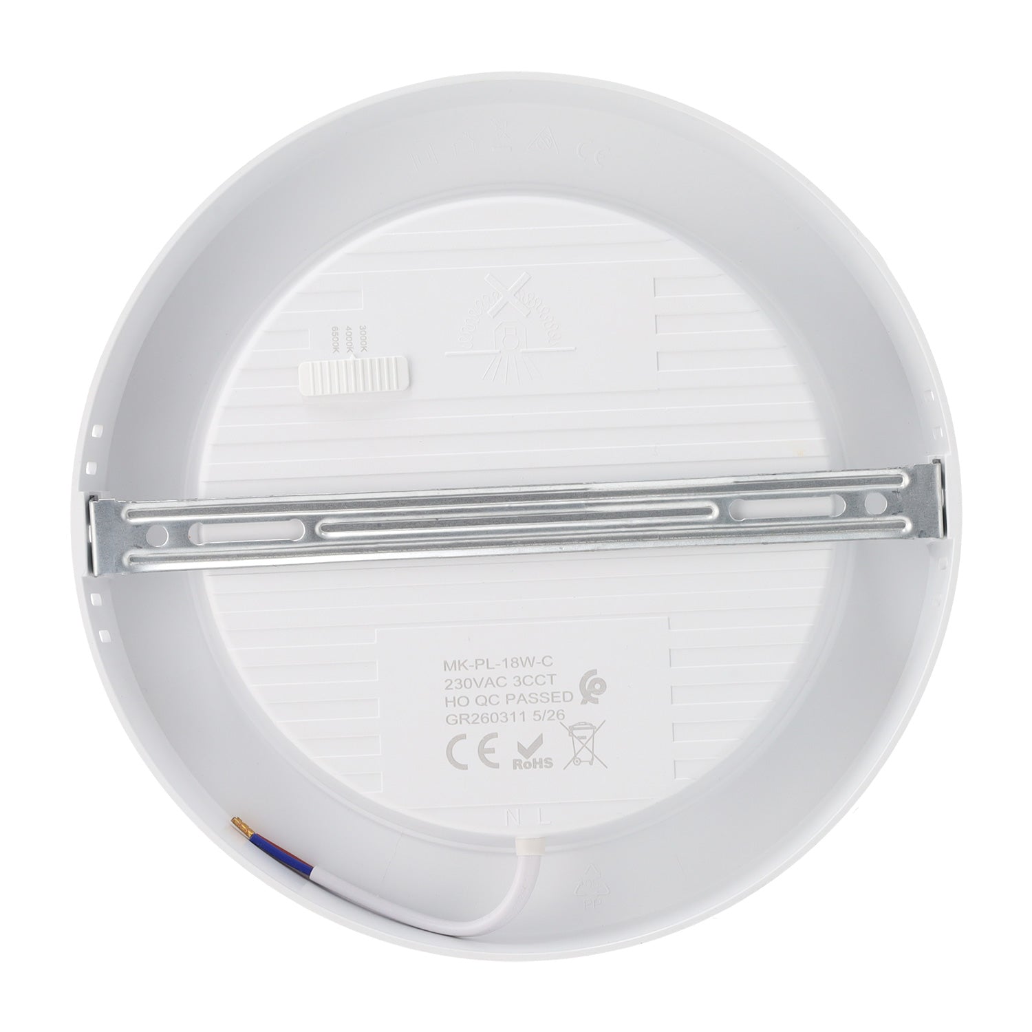 Luminária de teto LED circular de 18 W, 1980 lm, 3 CCT (temperatura de cor ajustável), IP20 - Image 4