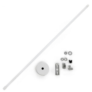 Pólo de suspensão extensimvel calha holofotes LED 75 ► 150 cm - branco