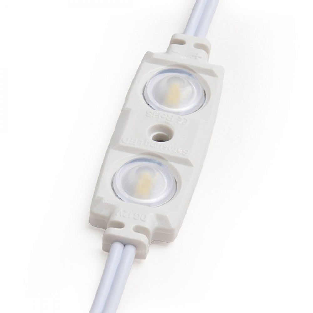 Fotografia do Módulo 1.2 W 70 lm 6000 K 2 LED PRO 5630 injetado IP67 óptico